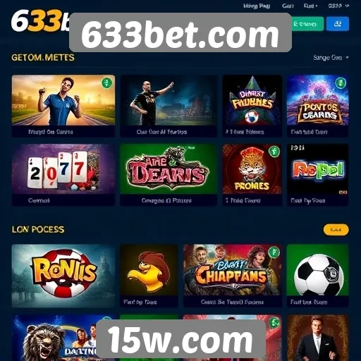Principais jogos disponíveis na plataforma 633bet